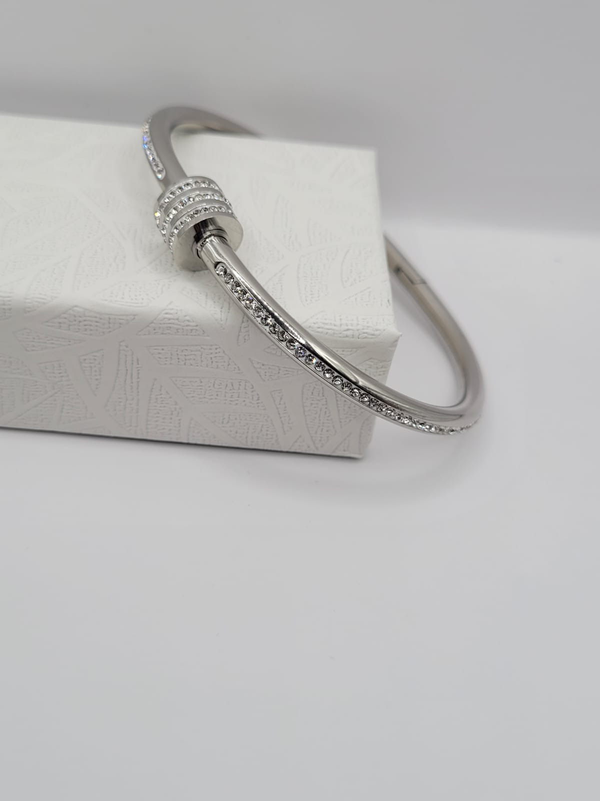 Bracelet Jong Articulé Acier Inoxydable Doré Et Strass