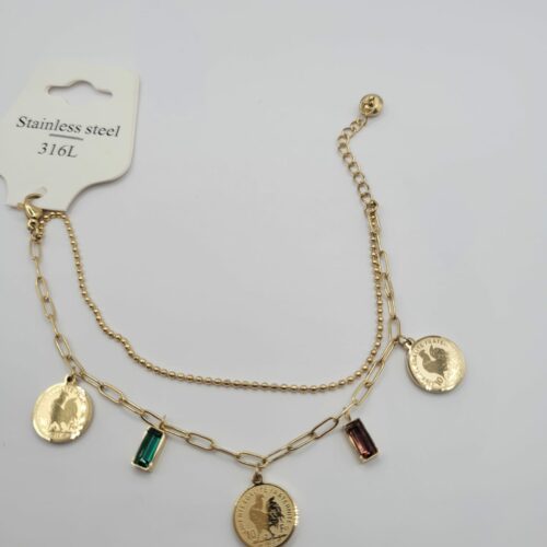 Double Bracelet Acier Inoxydable Reine Elisabeth