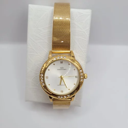 Montre Élégante Doré en Acier Inoxydable